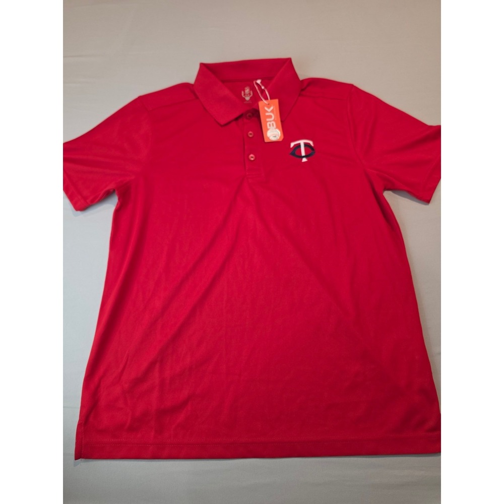 CBUK Cutter & Buck Minnesota Twins Polo Shirt Mens Medium Red Fairwood MBK01275